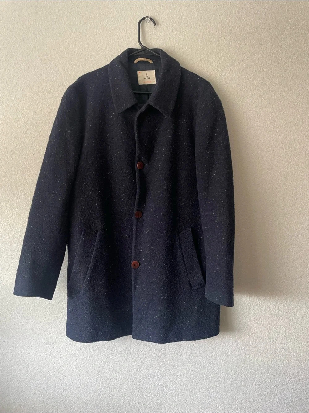 La Paz Speckled Wool Overcoat